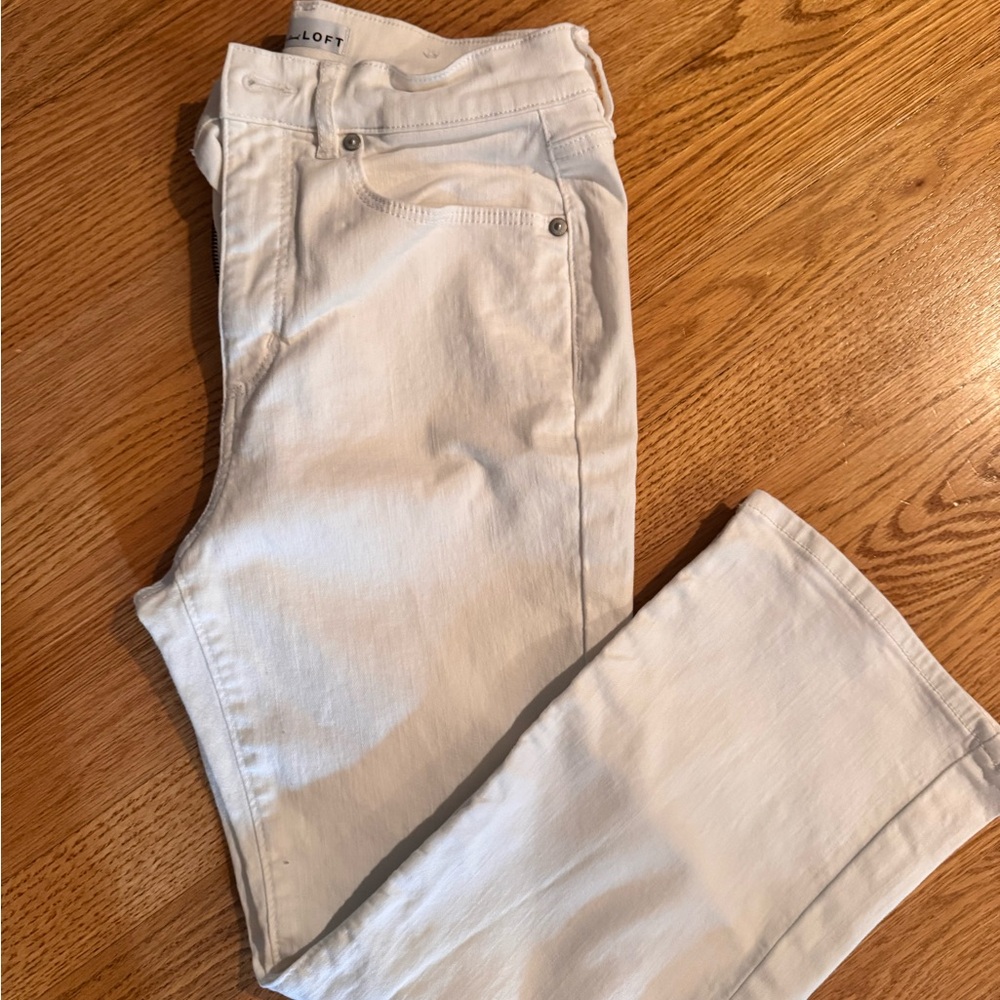 LOFT Off-White Denim Pants